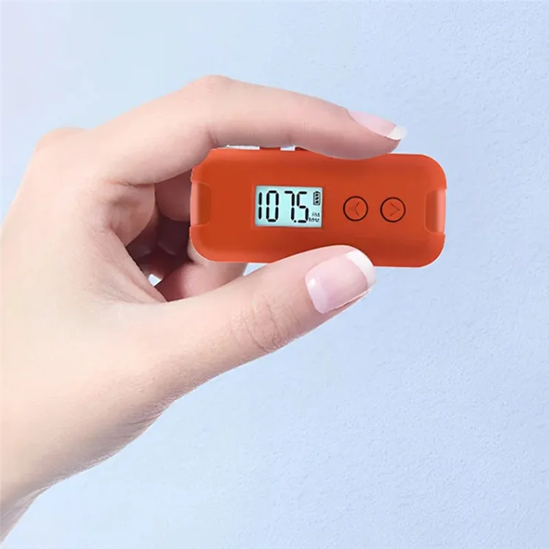 Pocket FM Radio LCD Display Radio Withlcd Display For50-108Mhz Foroutdoor Sports-TCES