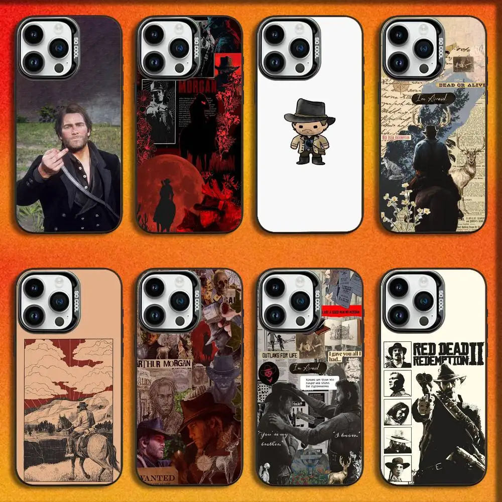 

Red Dead R-Redemption Morgan Phone Case For iPhone 16,15,14,13,12,11,Mini,Pro,E,MAX Black Candy Matte Shockproof Cover
