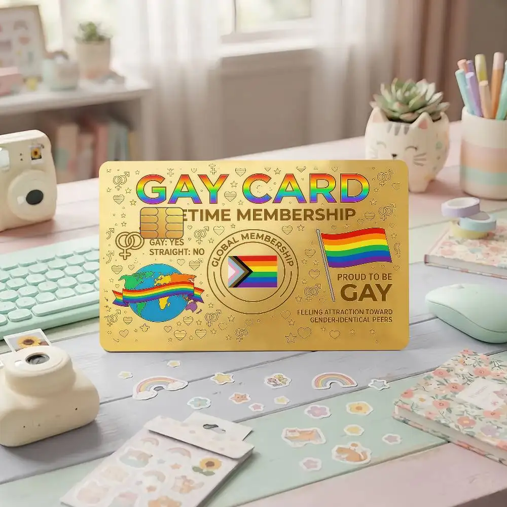 Gay Pride Lifetime Membership Credit Card Stickers For Bank Card Bus Metro Cards Waterproof Anti-Scratch Gift 4PCS