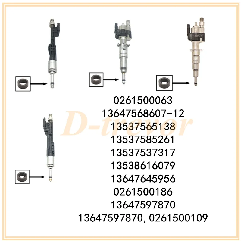 500pcs Fuel Injector Repair Kits Gasoline Gasket for BMW N54 N63 135 335 535 550 750 X5 X6 13537565138 13537585261 13538616079