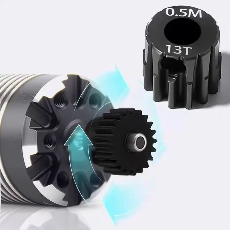 13-27T RC Remote Control Model Car 0.5 Model Motor Gear 45 Steel Modified Tooth Hole Distance 3.175mm+Shaft 2.3mm Hole Position