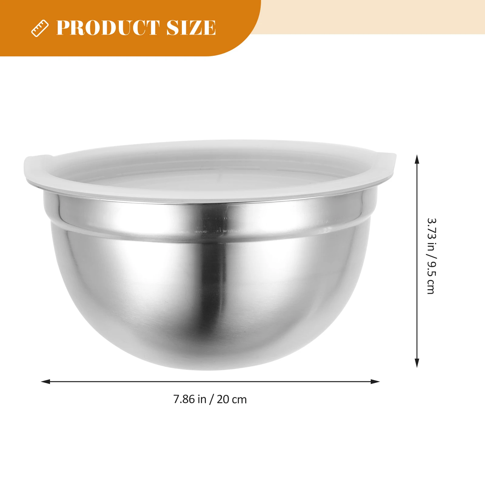 

Deep Stainless Steel Mixing Bowl Large Capacity Kitchen Home Use Thick Bowl For Food Preparing Salad Dough Egg Baking