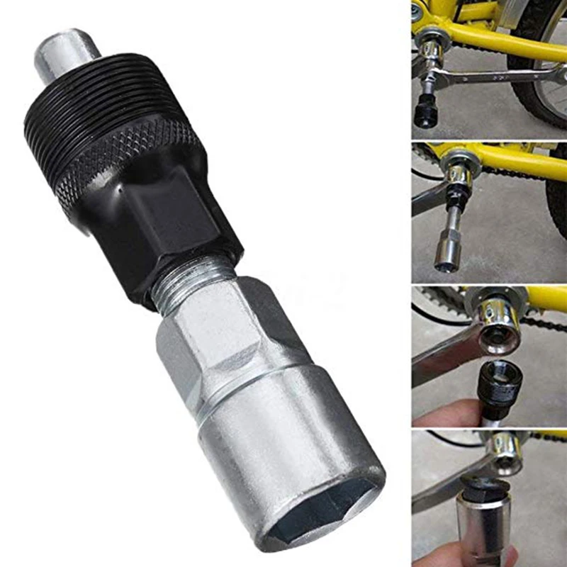 MTB Bicycle Crank Wheel Extractor, Bottom Bracket, Cycling Crankset, Pedal Remover, Repair Tool, Silver, Practical, 1Pc