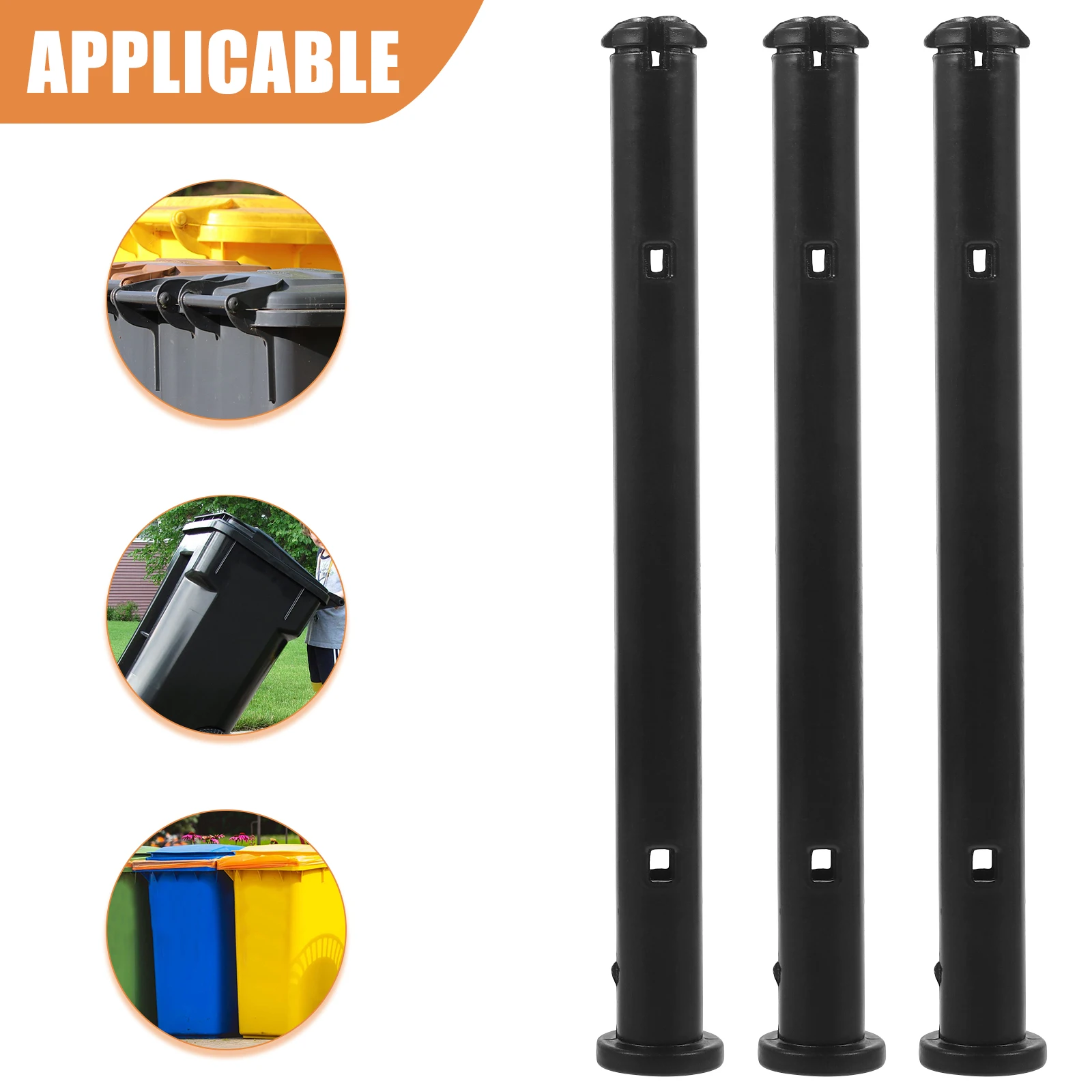 

4 Pcs Trash Can Lid Accessories Dustbin Latches for Outdoor Plastic 240L B Type Long Pins Compatible Sturdy Plastic Material