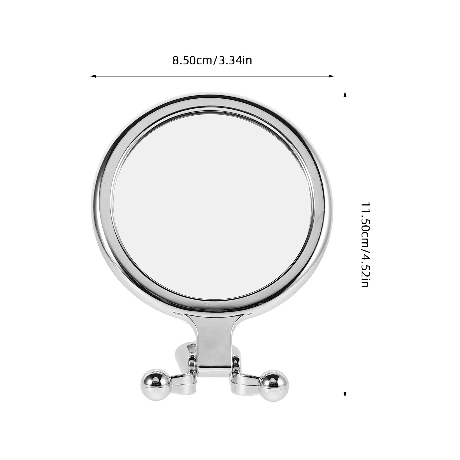 5x vergrößerter doppelseitiger Make-up-Spiegel, kleiner grüner, faltbarer, kompakter, tragbarer Reise-Kosmetik-Rasierspiegel