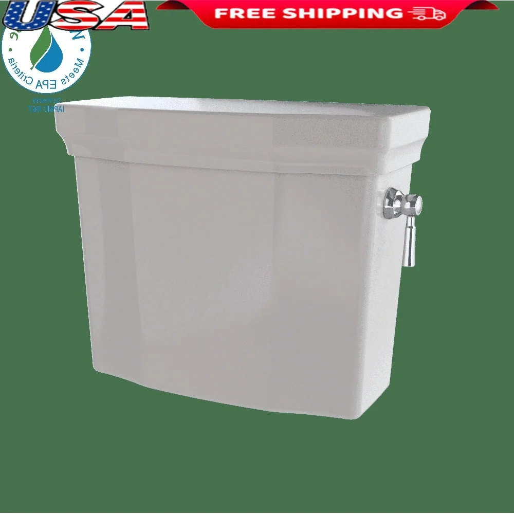 

Бачок для унитаза Promenade II, 1,28 GPF WaterSense, хромированный рычаг для унитаза, совместимый монтажный комплект в комплекте