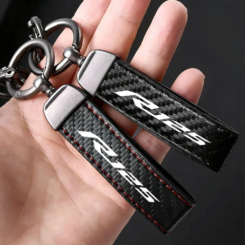 

Аксессуары для мотоциклов YAMAHA YZF-R125 YZF R125 R 125 2008-2011, новый модный брелок для ключей из углеродного волокна и кожи