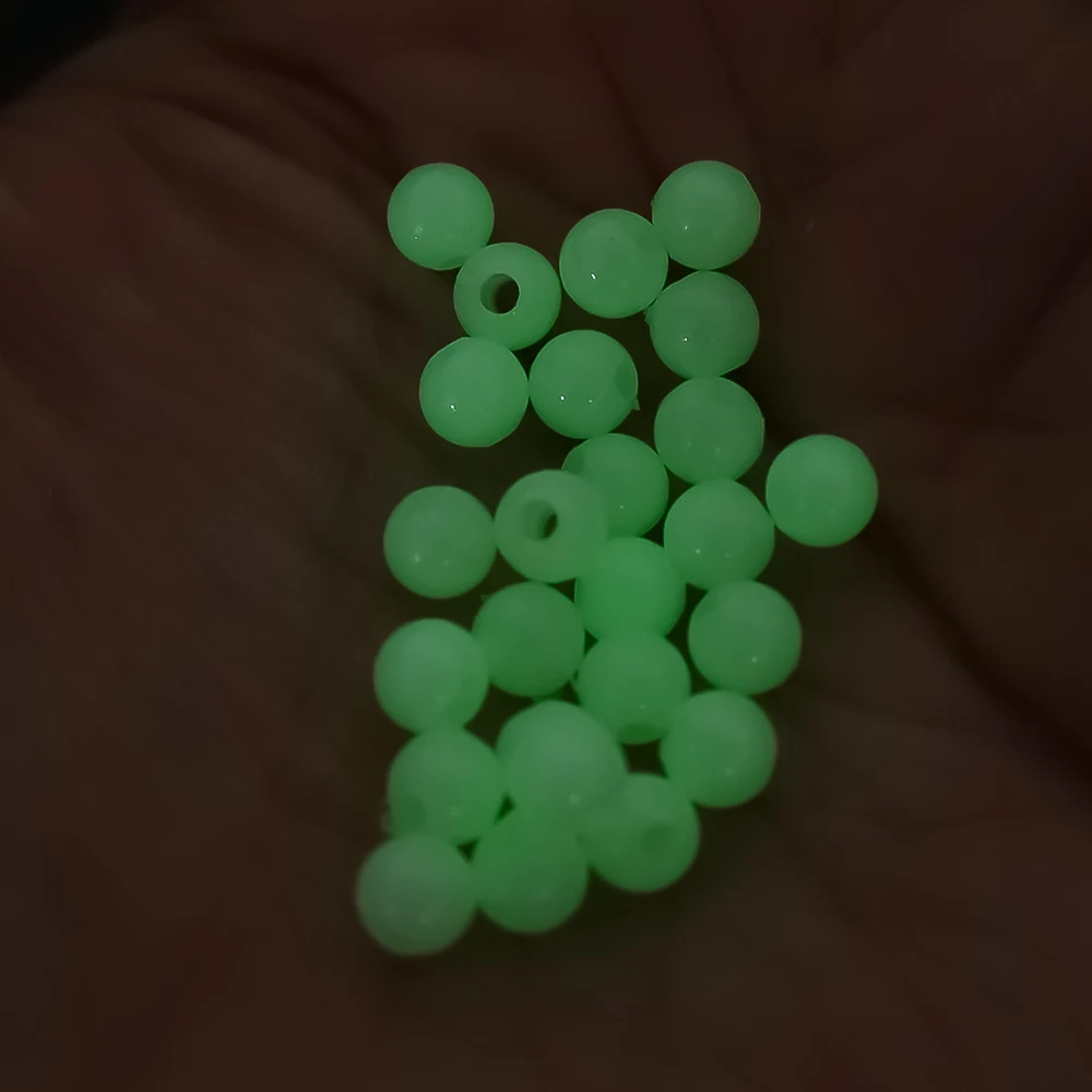Perline da pesca morbide/dure Perline luminose rotonde in plastica Tappo da pesca rotondo per esca da pesca in mare Sabiki Impianti di perforazione Terminale da pesca  18