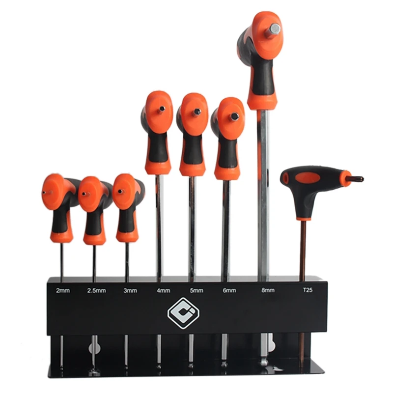 

8 шт. универсальный инструмент для шоссейного велосипеда MTB 2-8 мм T25 мм из легированной стали с шестигранным ключом, инструмент для ремонта велосипеда для педали тормоза, вынос гарнитуры