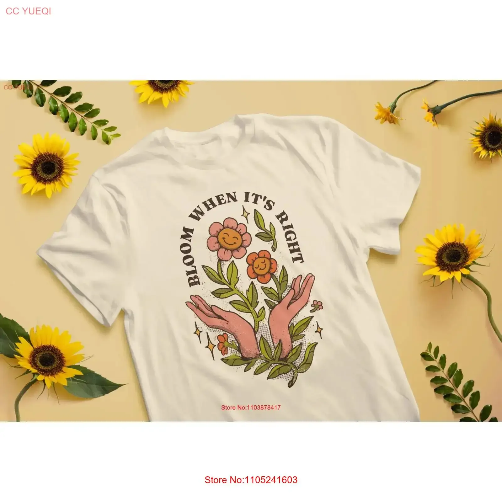 Bloom Inspirational T Shirt Retro Nature Positive Thoughts Self Care Affirmations Boho You Matter Flowers Soft vintage Washed