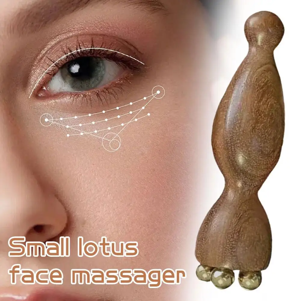 

Массажер для глаз Log Small Lotus: снимает усталость, успокаивает, с латунными бусинами, для акупунктурного массажа, профессиональный инструмент для ухода за глазами