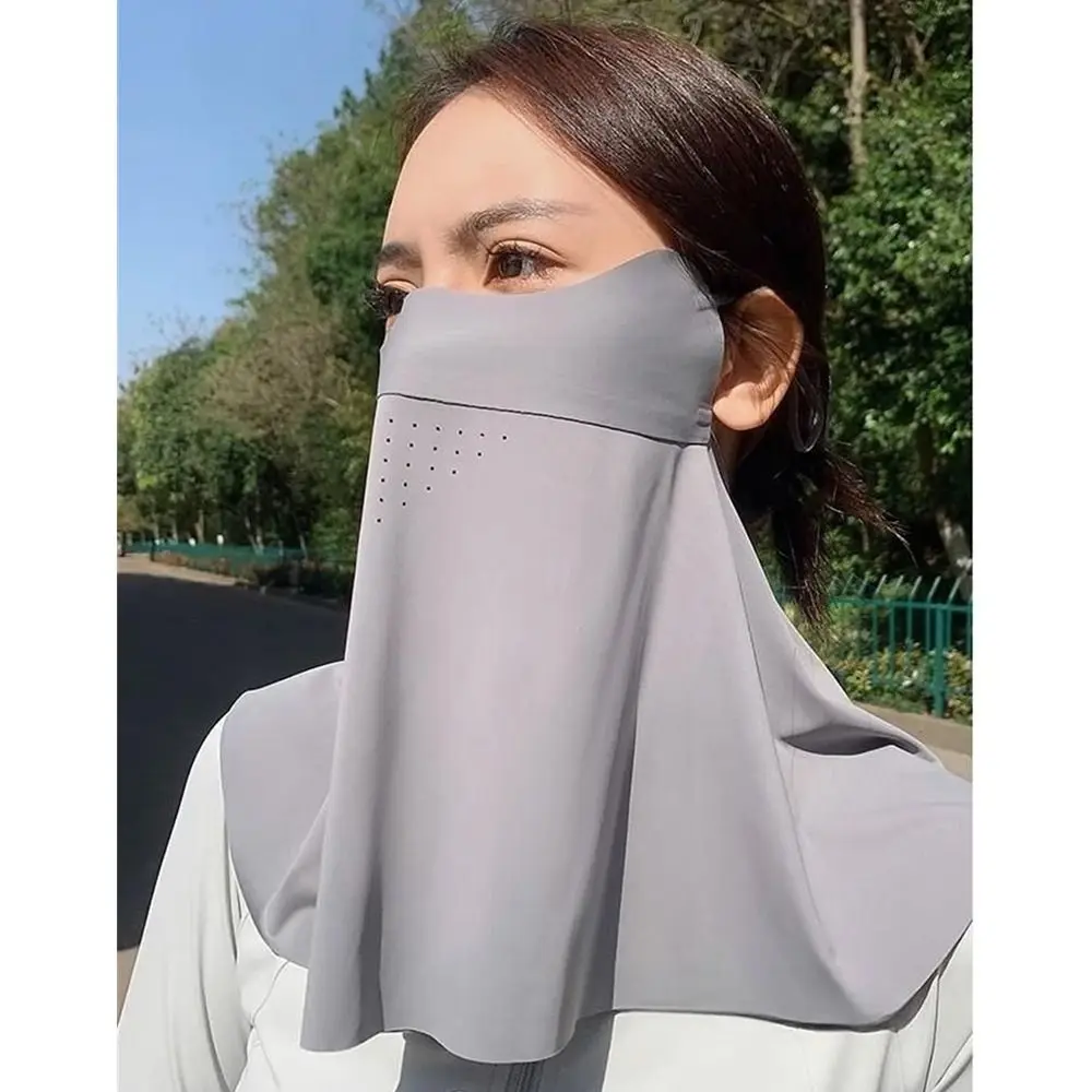 Thin Sunscreen Mask Fashion Ice Silk Breathable UV Protection Mask Sun Protection Women