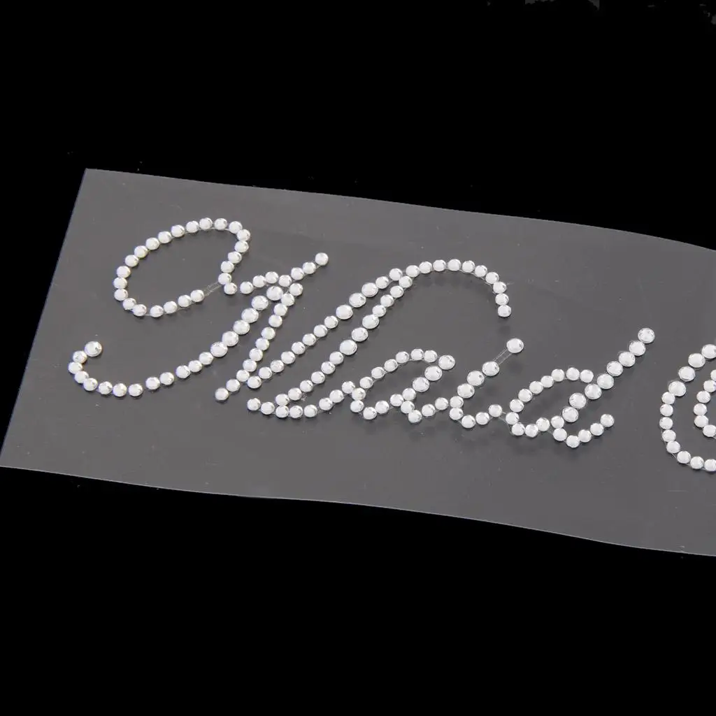 Braut ist Brautjungfer Strass Aufkleber Transfer Edition Party
