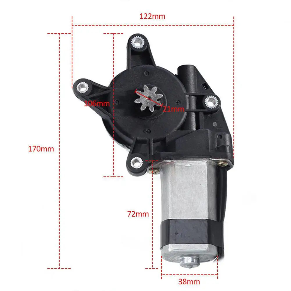 Motore di sollevamento della finestra dell\'auto elettrica DC 12V 90 giri/min finestra aperta albero del conducente accessori per sollevatore di