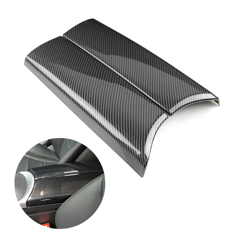 For Mercedes Benz C GLC Class W205 X253 2015 - 2021 Car Accessories ABS Carbon Texture Center Control Armrest Box Cover Trim
