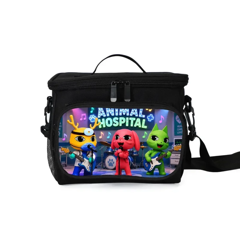 Animal Hospital Game Lunch Bag Student Kids Lunch Box Bag Portable Insulated Food Storage Bag Children School Meal Pouch