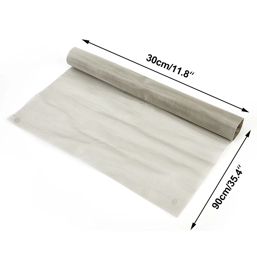 100 Grid Mesh Stainless Steel Woven Wire Cloth Screen Filter Sheet 12x35 Inch For Oil Powder Cement Honey Filtering Industrial