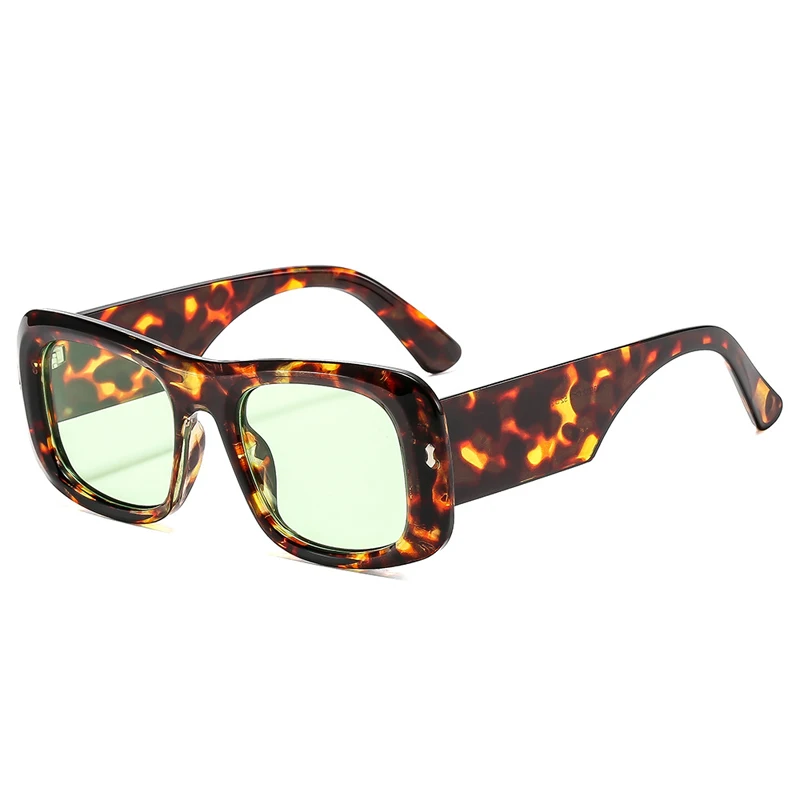 SO&EI جديد كاندي اللون مربع النظارات الشمسية النساء الرجعية المسامير ظلال UV400 تتجه الرجال نظارات شمسية