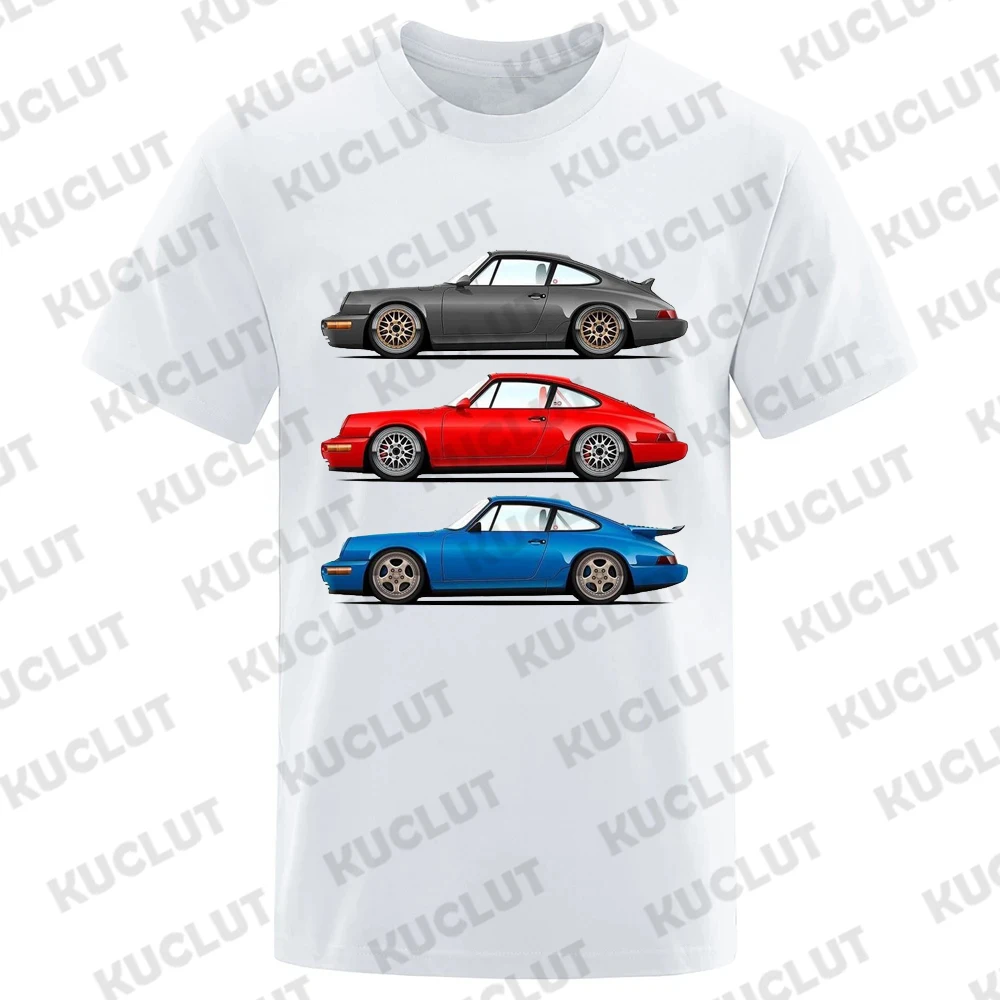 Car Racing Classic Graphic T Shirts Short Sleeve Fashion T-shirt Oversize Tops Summer Harajuku Streetwear Men's Street Clothing