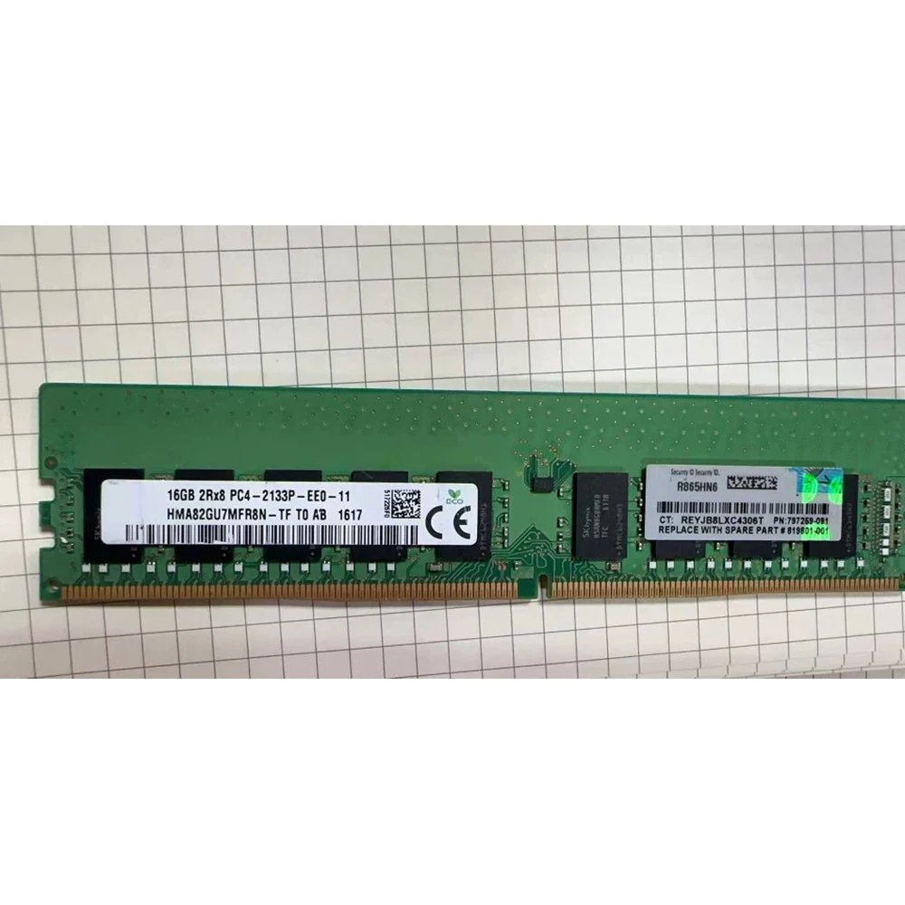 1 قطعة ل HP 16G RAM 797259-091 819801-001 805671-B21 16GB DDR4 2RX8 2133 UDIMM ECC