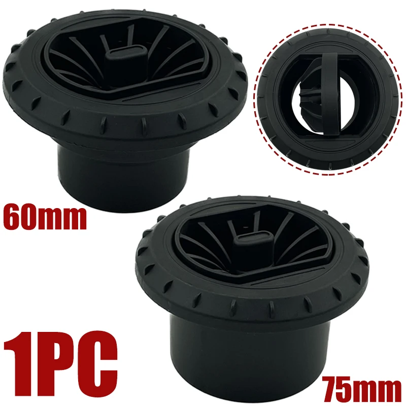 60mm 75mm Warm Ducting Air Vent Outlet 360° Rotatable Diesel Parking Heater Air Conditioner Round For Car Truck VAN Camper