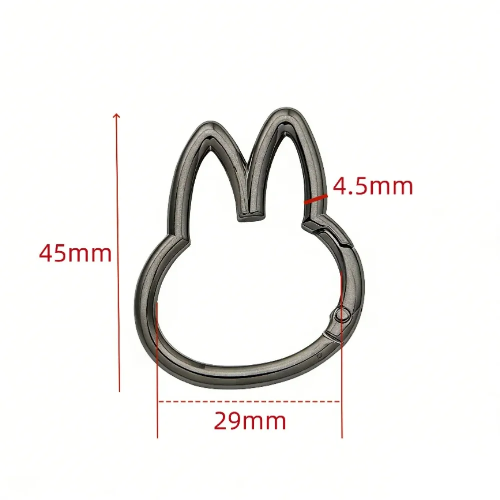 2-10 Pcs Rabbit Shape Spring Ring Open Buckle Carabiner Snap Clip for Leather Bag Handbag Belt Strap Connector Key Findings