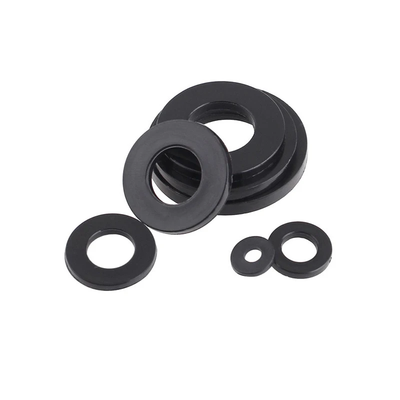 

10/50pcs Black Nylon Flat Washers M2 M2.5 M3 M4 M5 M6 M8 M10 M12 Plane Spacer Insulation Ring Gasket For Screw Bolt