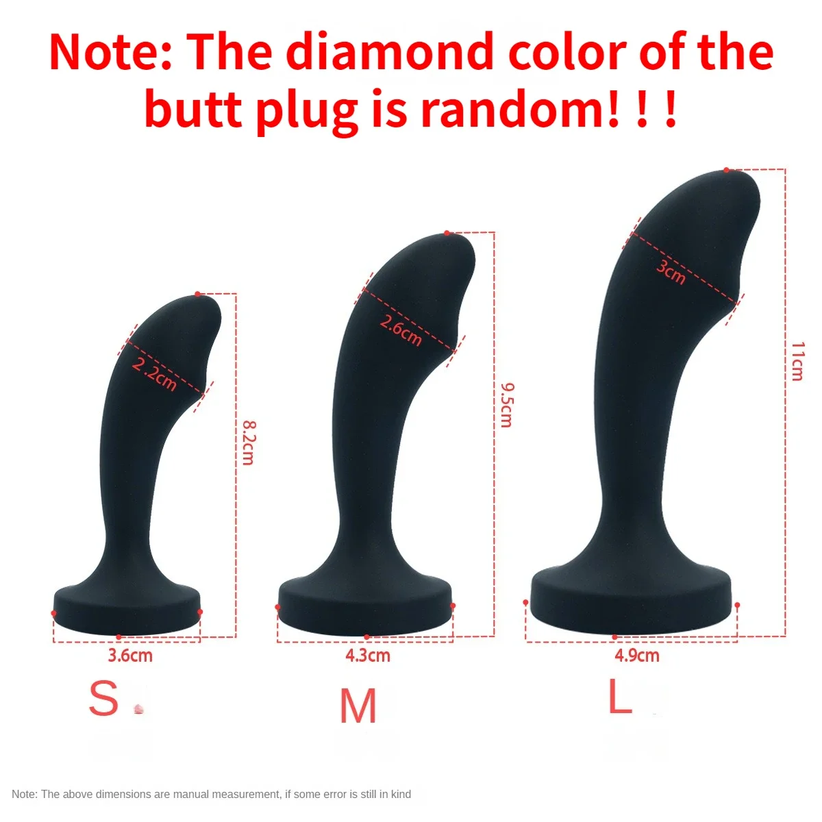 Silicone Anal Plug Gem Base Butt Plug Anal Masturbation Stimulator Anal Massage Dilatancy Toys G-point Massage Adult Sex Toys