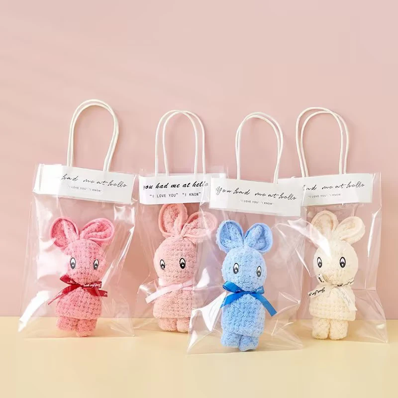 2024 New Rabbit Shape Towel Wrapped Washcloth Opening Ceremony Gift Towel