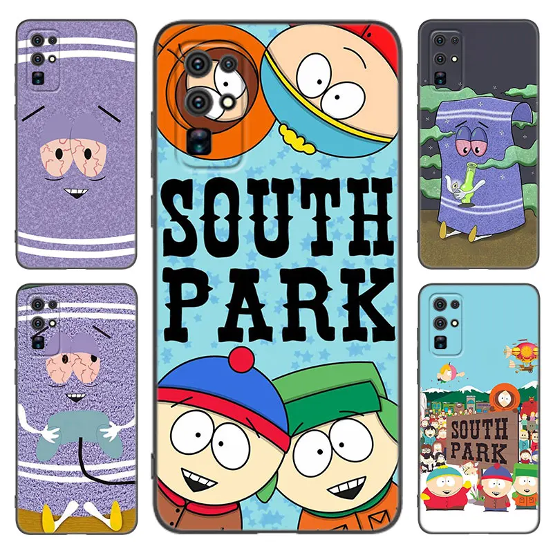 Cartoon S-South P-Park Black Phone Case For Honor 9 50 SE 90 Lite 20 Y7 Pro Y6 Y9 Prime 9i 9X X7 X7A X8 X8A X9 X50i Y5 2018 2019