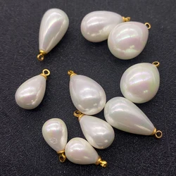 Natural Shell Teardrop Shaped Pendant DIY Jewelry Making Bracelet Necklace Earrings Pendant Accessories Shell Beads Pendant