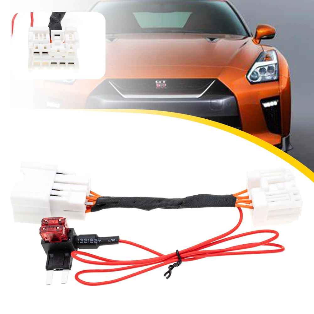 

DRL Always on Harness Daytime Running Light Adapter Kit for 2012-2016 Nissan GT-R DRL Jumper Control DRL Fog Lamp on at Night