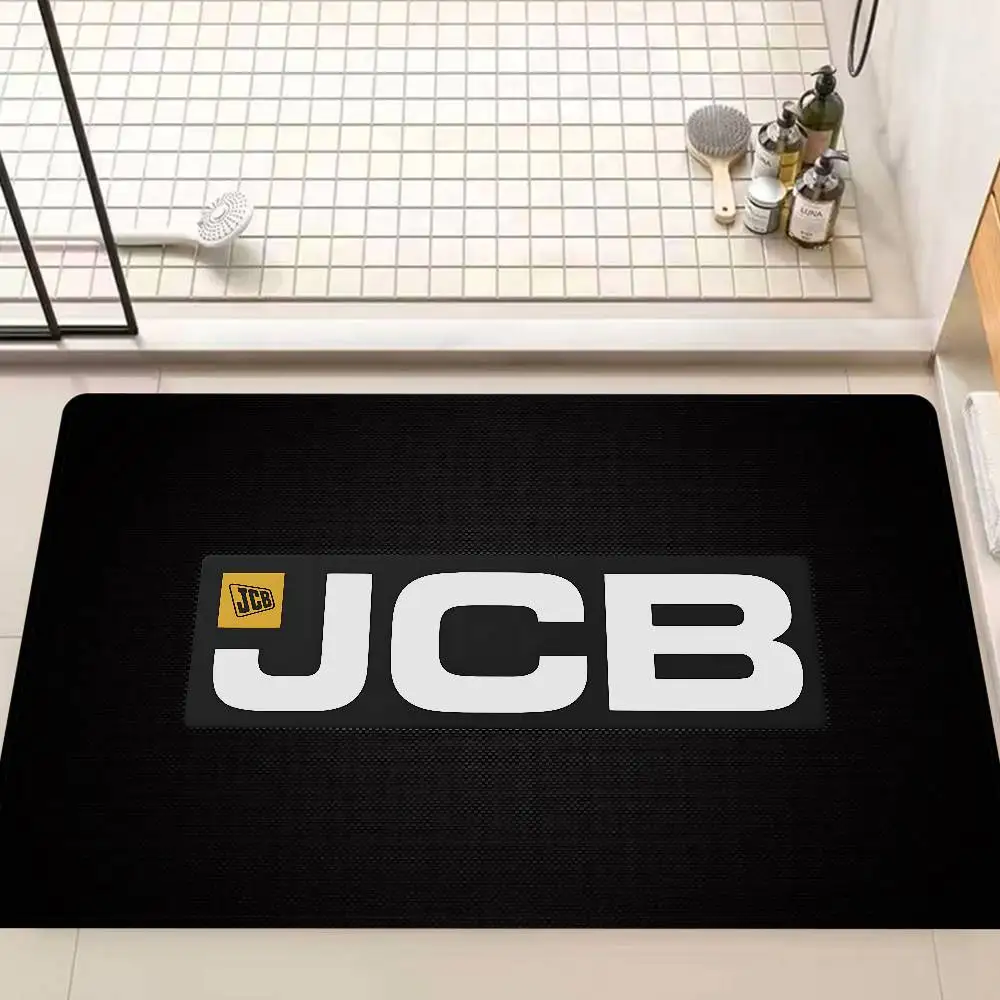 Excavator J-JCB Logo Kitchen Mat Room Bedroom Decoration Balcony Anti-Slip Doormat Living Room Alfombra
