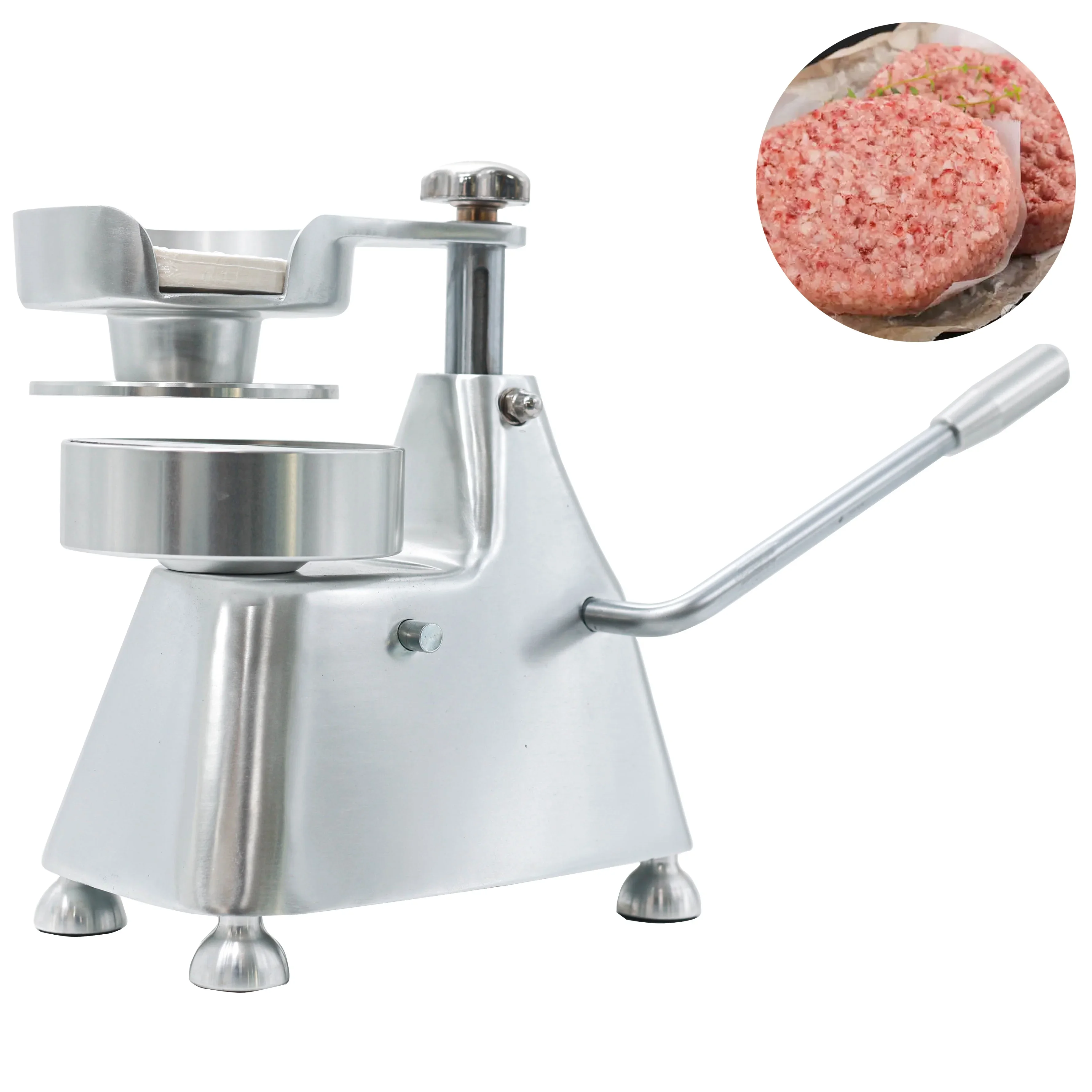 

Factory wholesale stainless steel hamburg press kitchen patty press for making burger