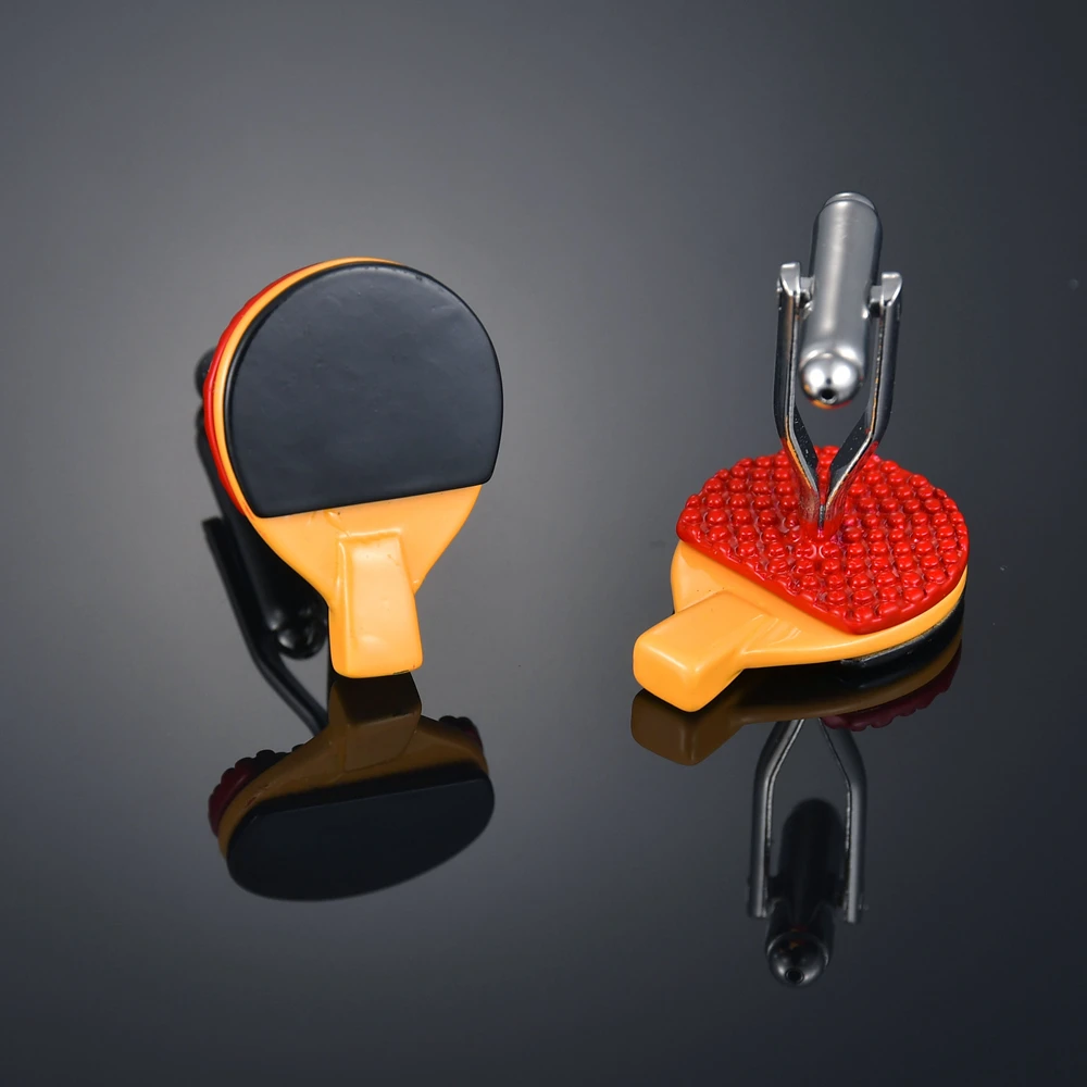 High Quality Table Tennis Bat Style Cufflinks For Men Shirt Wedding Party Business Cuff Button French Suit Accessories