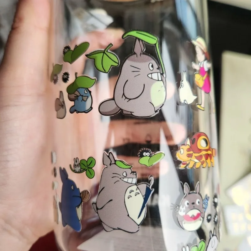 My Neighbor Totoro 3D Wasserfeste Dekorative Aufkleber UV-Transfer Kristalletiketten DIY-Aufkleber für Handarbeiten, Handys und Alltag