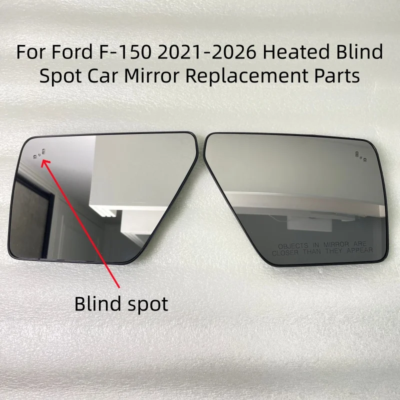 Convex Heated Blind Spot Side Mirror Glass Rearview Lens For Ford F-150 2021 2022 2023 2024-2026 Car Mirror Replacement Parts