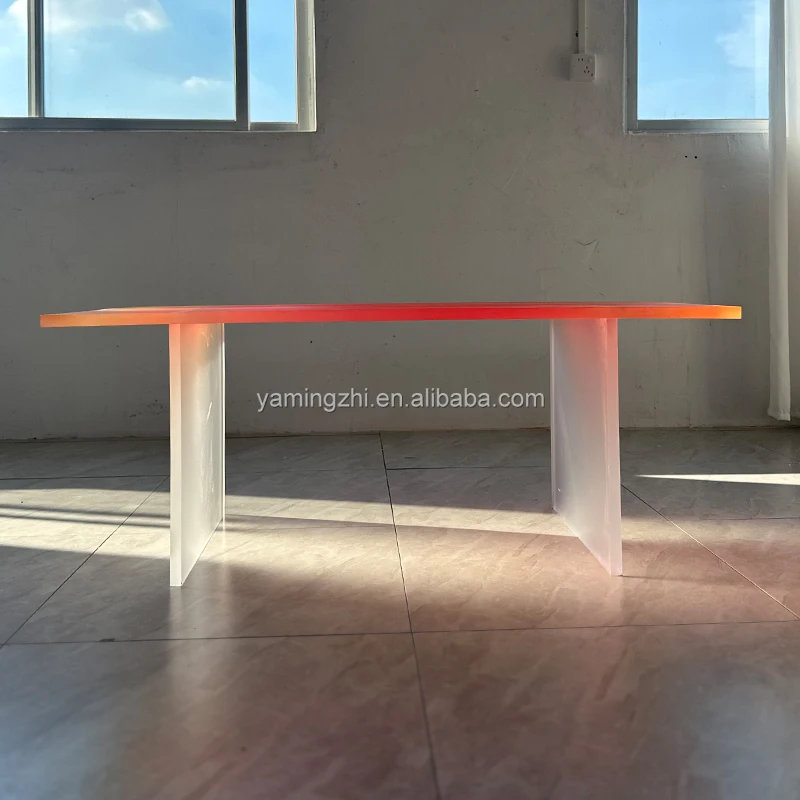 High Class Living Room Furniture Luxury Matte Acrylic Coffee Table Modern Thickened Large Acrylic Coffee Desk