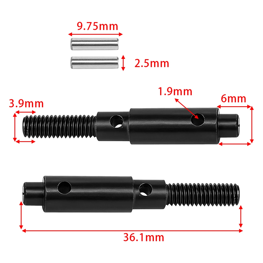 Reinforced Steel Portal Axle Shaft Pair For GEN8 RC Crawler Front & Rear Axle Universal 11g Upgrade Parts