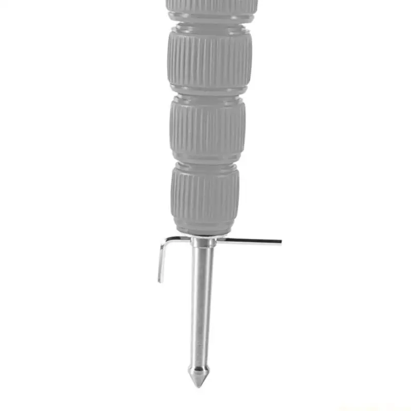 F62C Tripod Foot 1/4 3/8 Inch Screw Stainless Steel Ground Monopod Spikes Mount 80mm 120mm with Wrench Gasket