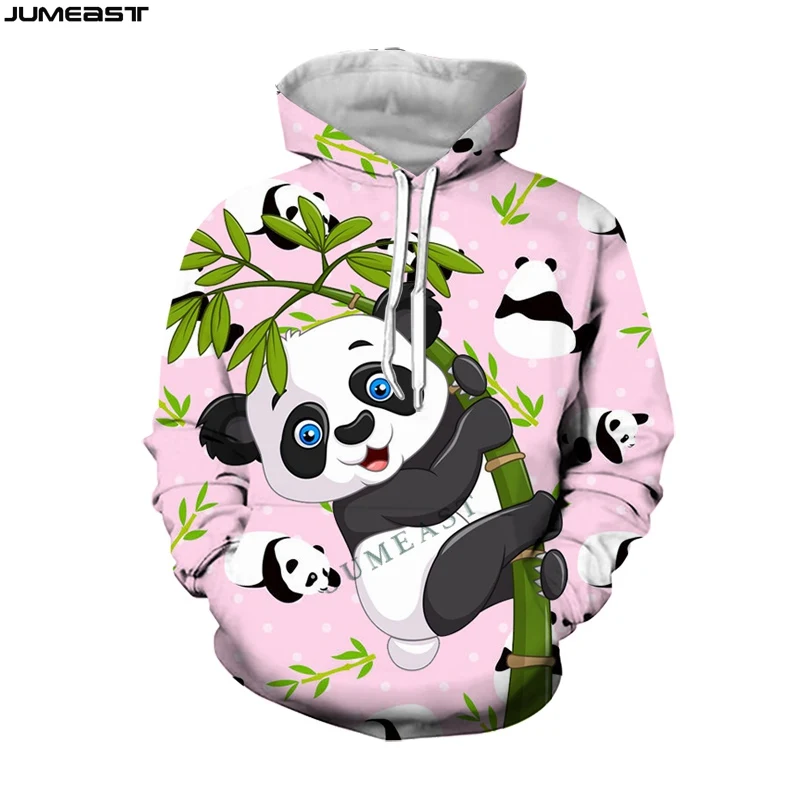 Jumeast Men's Hoodies Lovely Animal Panda Hip Hop Women's Sweatshirt 3D Oversized Coat Tracksuit Funny Spring Autumn Pullover