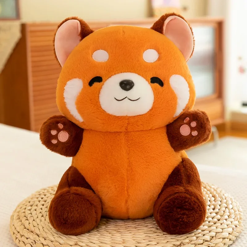 Cartoon Kawaii Small Animal Orange Raccoon Plush Toys Creative Cute Plush Raccoon Pillow Room Decorations Kids Birthday Gifts