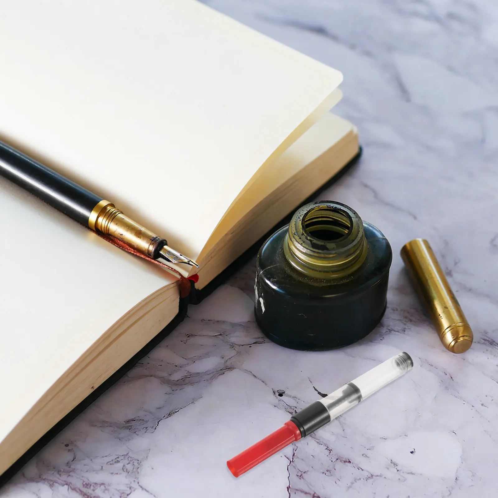 

10 шт. универсальных конвертеров-поглотителей чернил для перьевых ручек, диаметр 26 мм, легкое вращение, высокоточное изготовление для беспроблемной подачи чернил