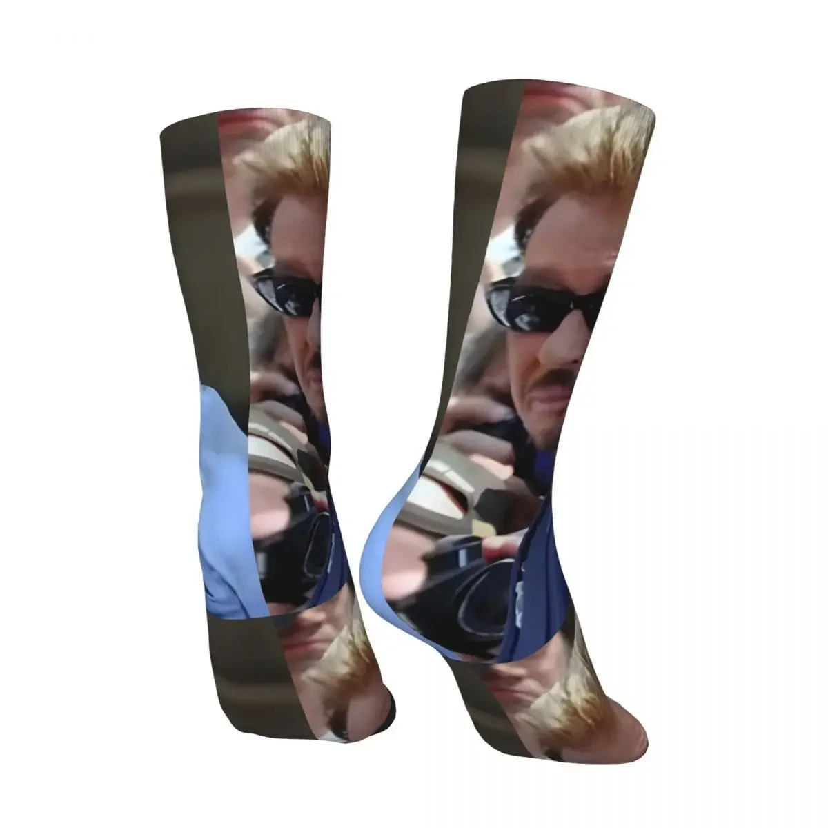 Funny Happy Hallyday Scoop Men's Socks Vintage Harajuku Hallyday Hip Hop Novelty Sock Gift Printed