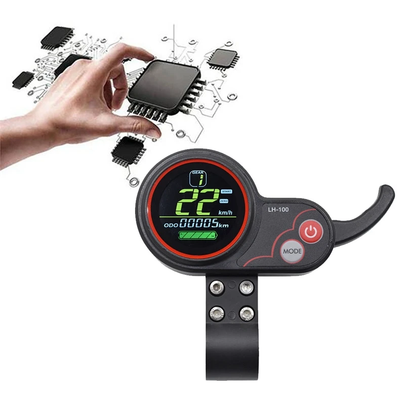 LH100 LCD Display Dashboard Throttle Meter 24V-60V For Kugoo Electric Scooter Ebike LCD Display Speedometer