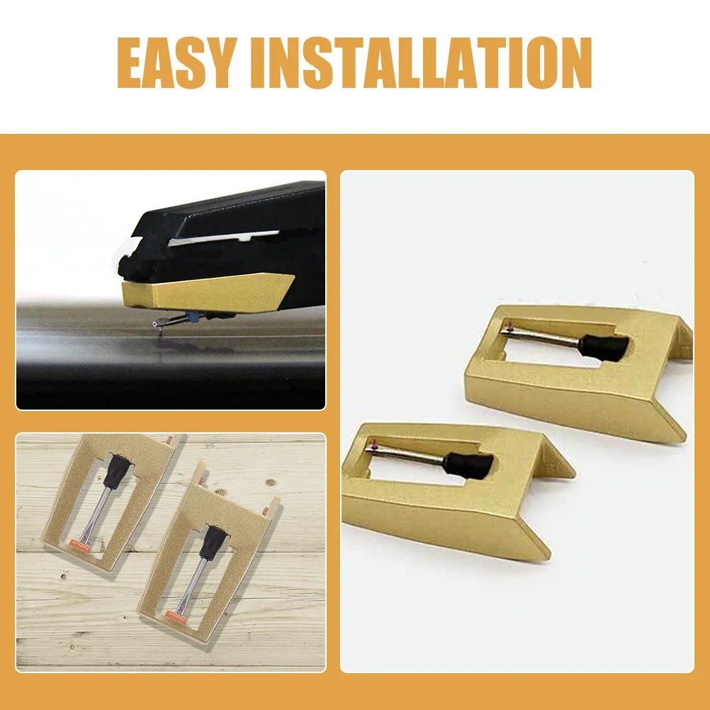 4 Stück Ersatz-Plattenspielerstifte für Schallplattenspieler, High-Fidelity-Klang, ABS- und Aluminiumkonstruktion, einfach zu montieren