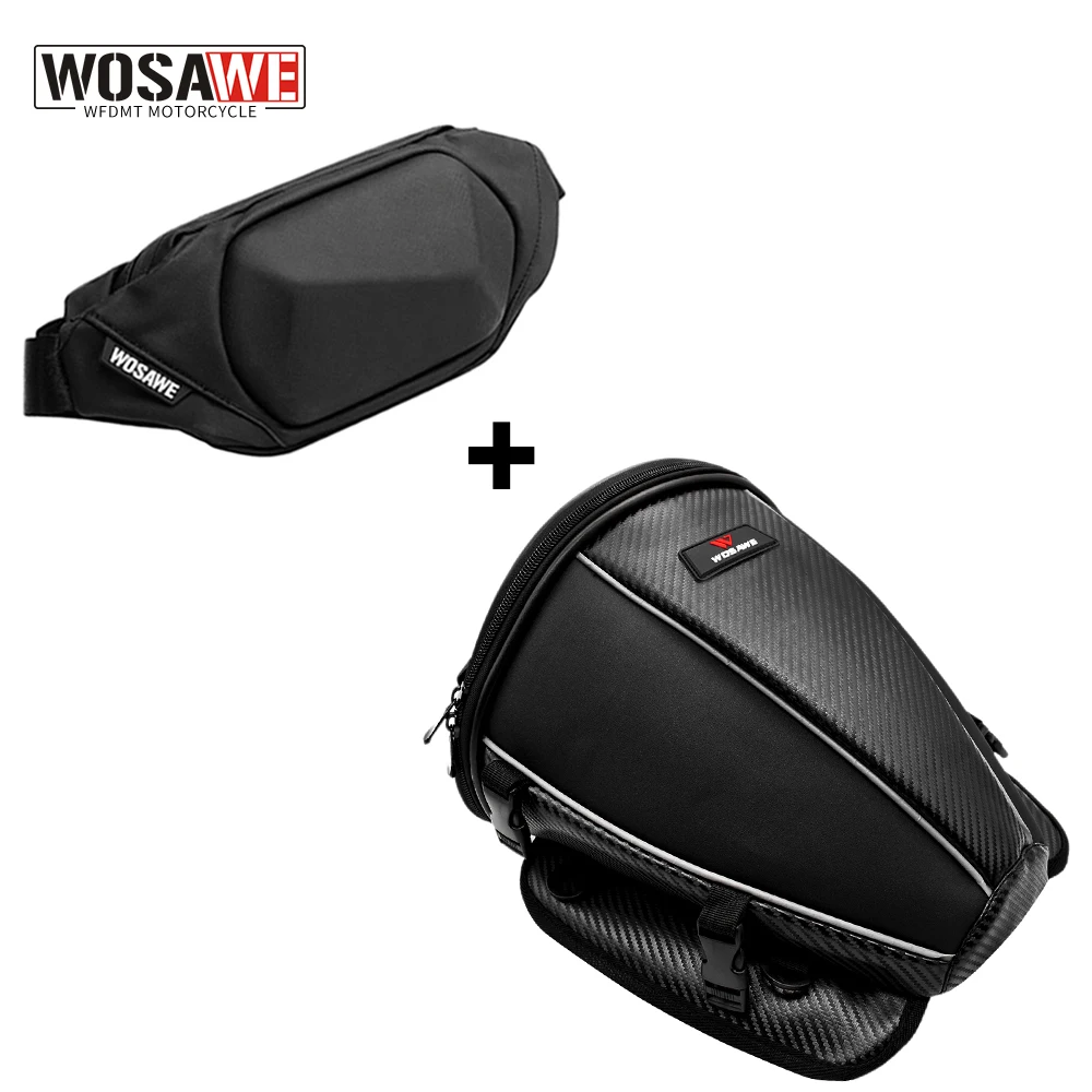 

WOSAWE Motorcycle Waist Chest Bag Motorbike Crossbody Package Mobile Phone Bags Rider Backpack Motorbike Rear Seat Bag Tail Bag