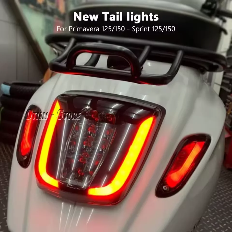 

For Vespa Sprint 125 SPRINT 150 Primavera 150 PRIMAVERA 125 Motorcycle LED Rear Taillight Rear Turn Indicator Signal LED Lights