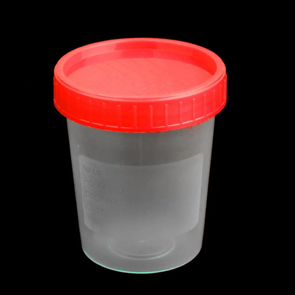 120ML 4oz Clear Plastic Graduated Measuring Specimen Cup Sterile Container