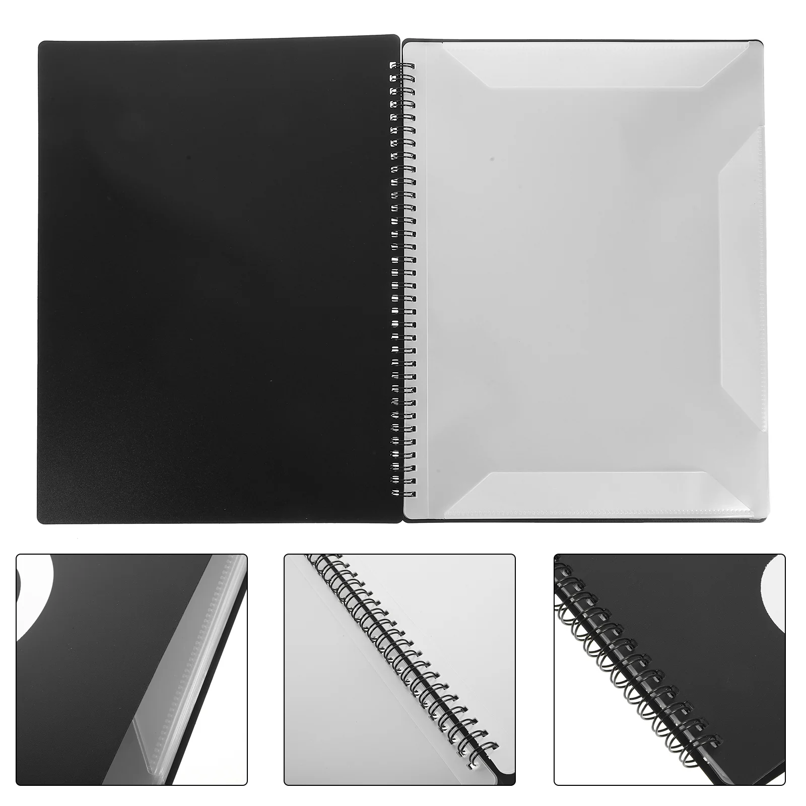 

Sheet Music Folder 20 Pockets A4 Size Portable Choir Binder for Musicians Practice Writable Detachable Plastic Document Holder